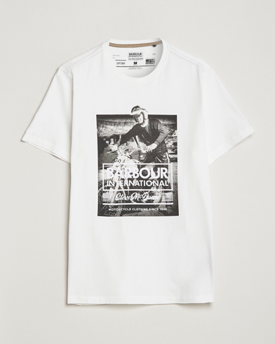 Herr |  | Barbour International | Morris Steve McQueen Crew Neck T-Shirt Whisper White