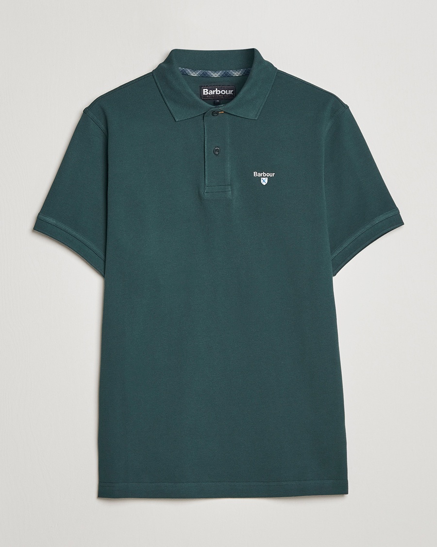 Barbour Lifestyle Tartan Pique Polo Green Gables – Grön