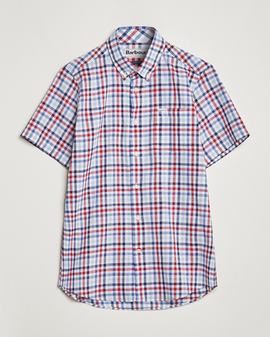 Herr | Kortärmade skjortor | Barbour Lifestyle | Tailored Fit Kinson Short Sleeve Checked Shirt Red
