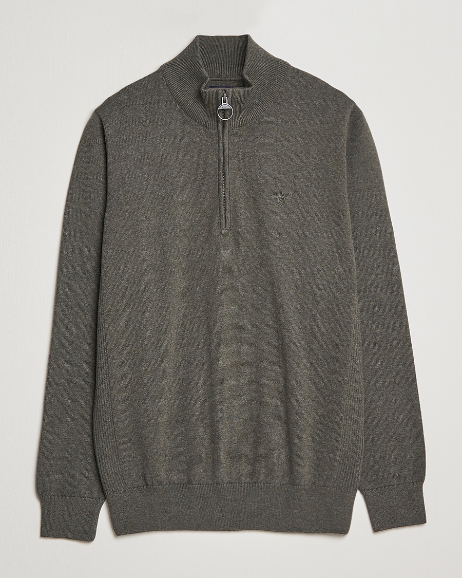 Herr | Half-zip | Barbour Lifestyle | Cotton Half Zip Olive Marl