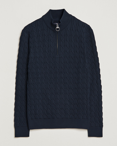 Herr |  | Barbour Lifestyle | Cable Knit Half Zip Navy