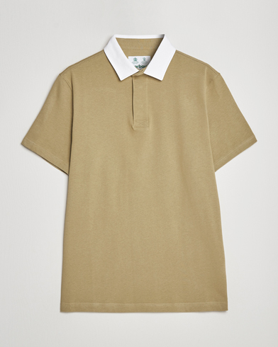 Herr | Barbour | Barbour White Label | Wilson Short Sleeve Cotton Polo Bleached Olive