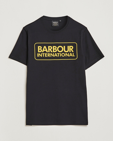 Herr | T-Shirts | Barbour International | Large Logo Crew Neck Tee Black