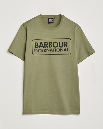 Herr |  | Barbour International | Large Logo Crew Neck Tee Light Moss