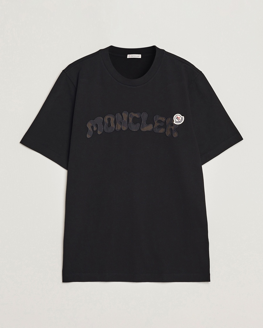 Moncler Embossed Logo T-Shirt Black, Herr, T-shirt, Svart, Storlek XXL