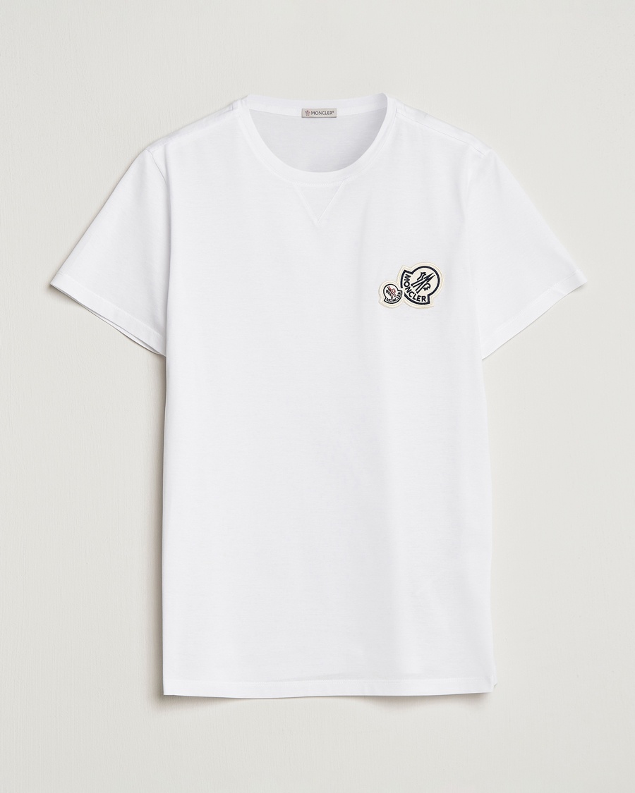 Herr | | Moncler | Double Logo T-Shirt White