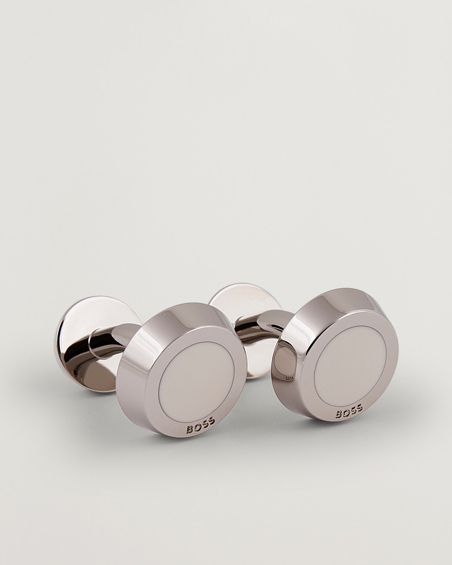 Herr | Black Tie | BOSS BLACK | Simony Cufflink White