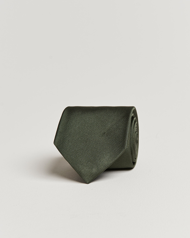 Herr | Slipsar | Amanda Christensen | Plain Classic Tie 8 cm Olive