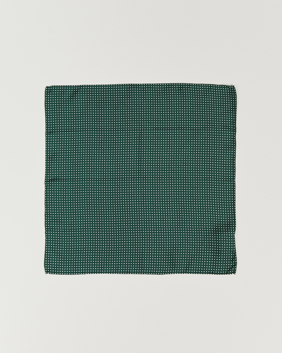 Amanda Christensen Handkerchief Dot Silk Bottle Green – Grön