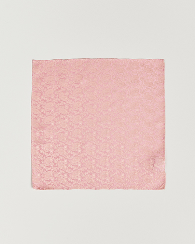 Herr |  | Amanda Christensen | Tonal Paisley Silk Pocket Square Powder Pink