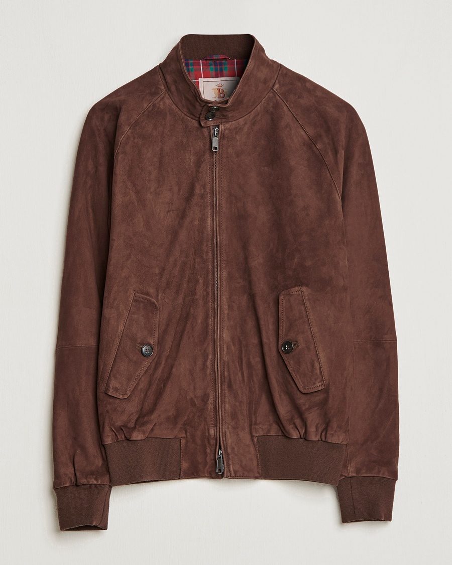 Baracuta G9 Suede Jacket Chocolate – Brun