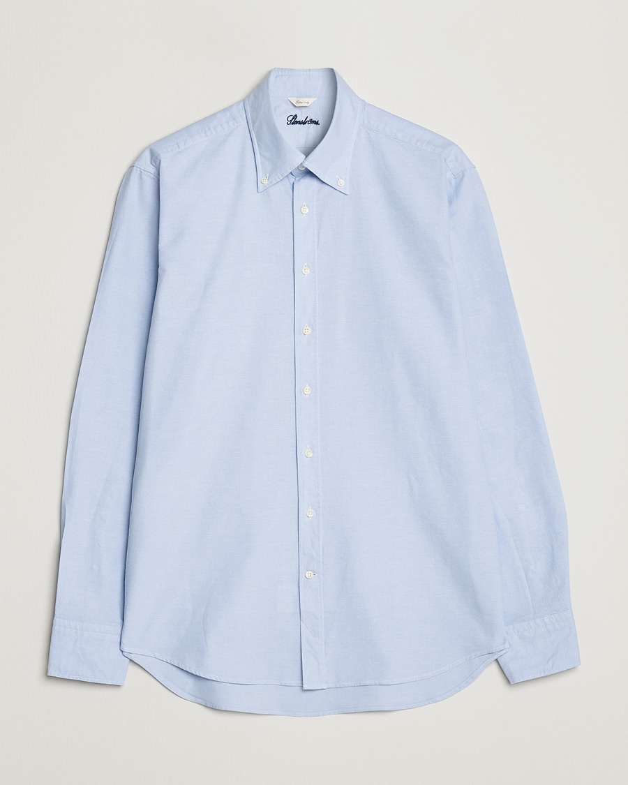 Herr | Personal Classics | Stenströms | Fitted Body Oxford Shirt Light Blue