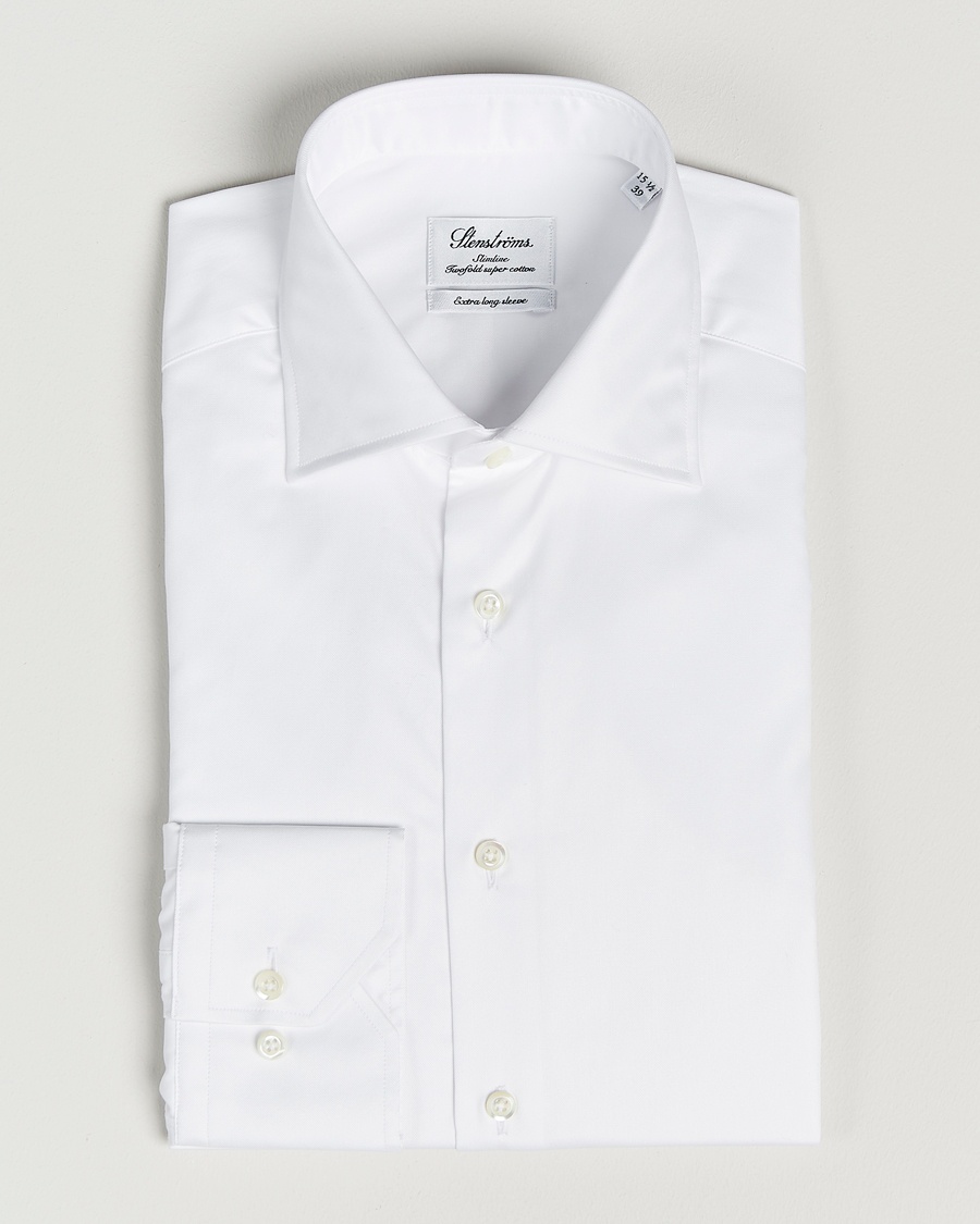 Herr | | Stenströms | Slimline X-Long Sleeve Shirt White