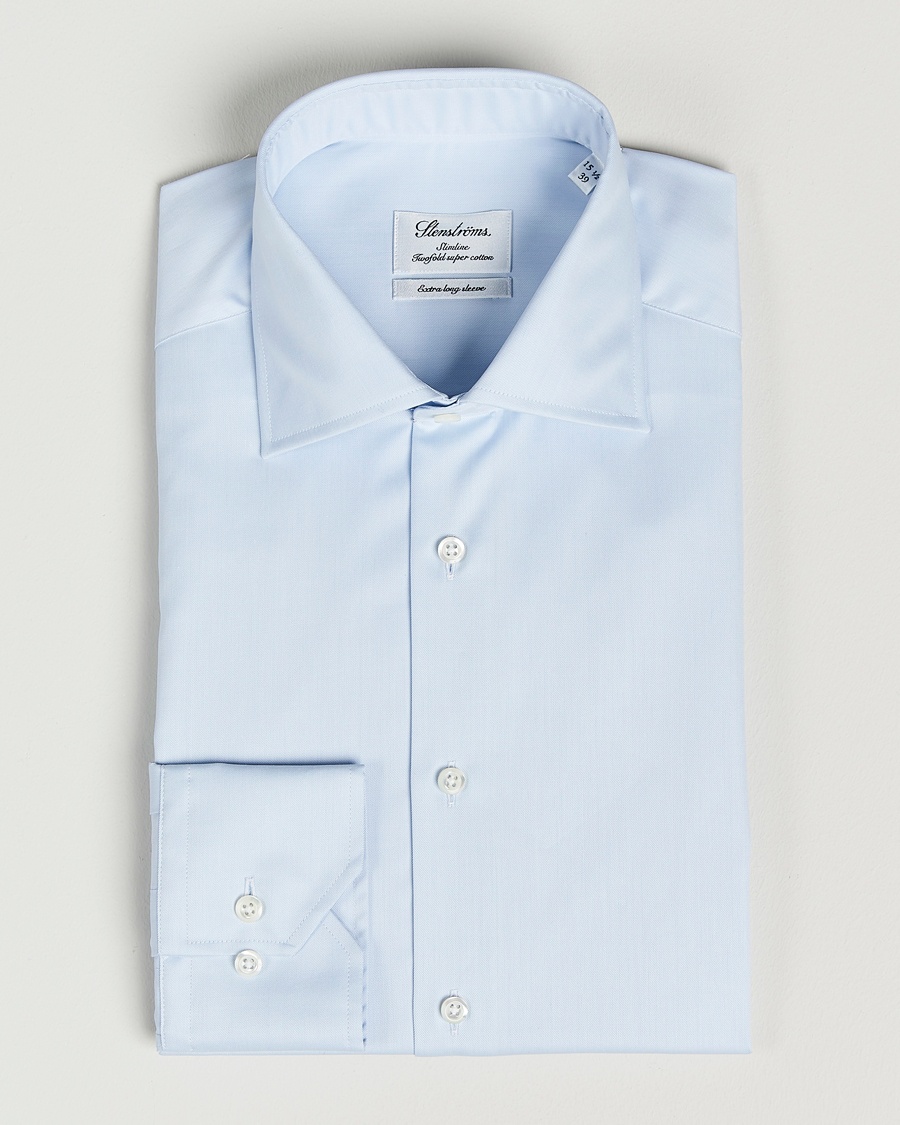 Herr | | Stenströms | Slimline X-Long Sleeve Shirt Light Blue