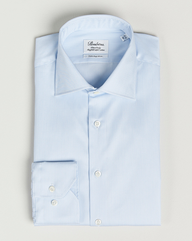 Herr |  | Stenströms | Fitted Body X-Long Sleeve Shirt White/Blue