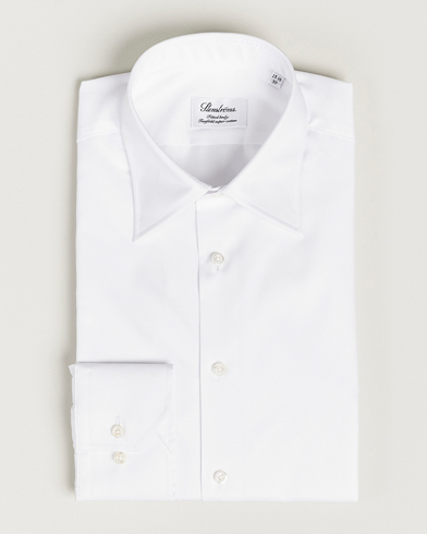 Herr | Mörk kostym | Stenströms | Fitted Body Kent Collar Shirt White