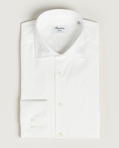 Herr | Mörk kostym | Stenströms | Fitted Body Twofold Stretch Shirt White
