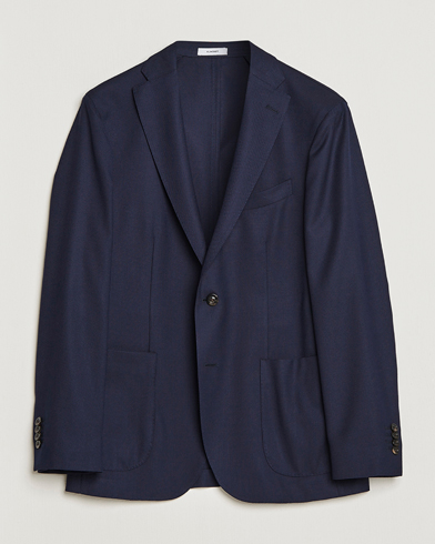 Herr | Italian Department | Boglioli | K Jacket Wool Hopsack Classic Blazer Navy