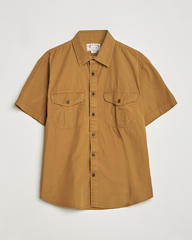 Herr | American Heritage | Filson | Washed Feather Cloth Short Sleeve Shirt Gold Ochre