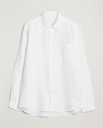 Herr | Casual | A Day's March | Abu Linen Shirt White