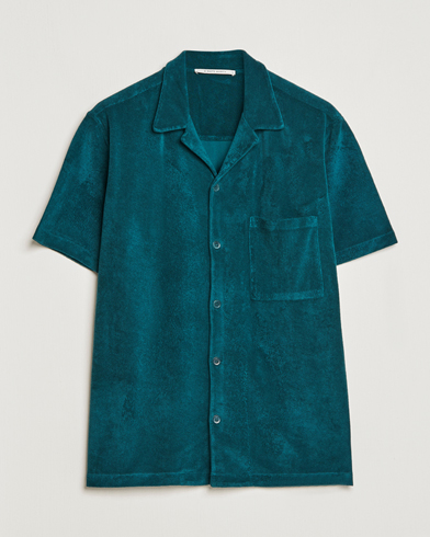 Herr | Kortärmade skjortor | A Day's March | Yamu Short Sleeve Terry Shirt Teal