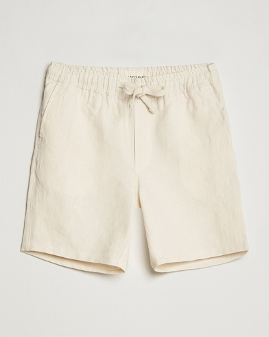 Herr | A Day's March | A Day's March | Ipu Drawstring Linen Shorts Oyster
