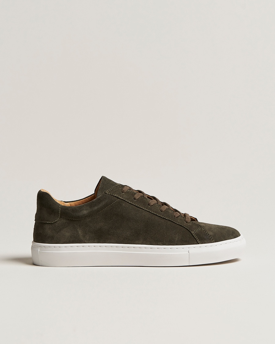 Herr | | A Day's March | Marching Suede Sneaker Dark Olive
