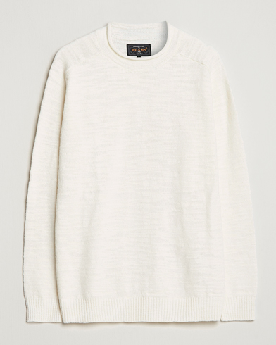 Herr | Japanese Department | BEAMS PLUS | Linen Crew Neck Sweater White