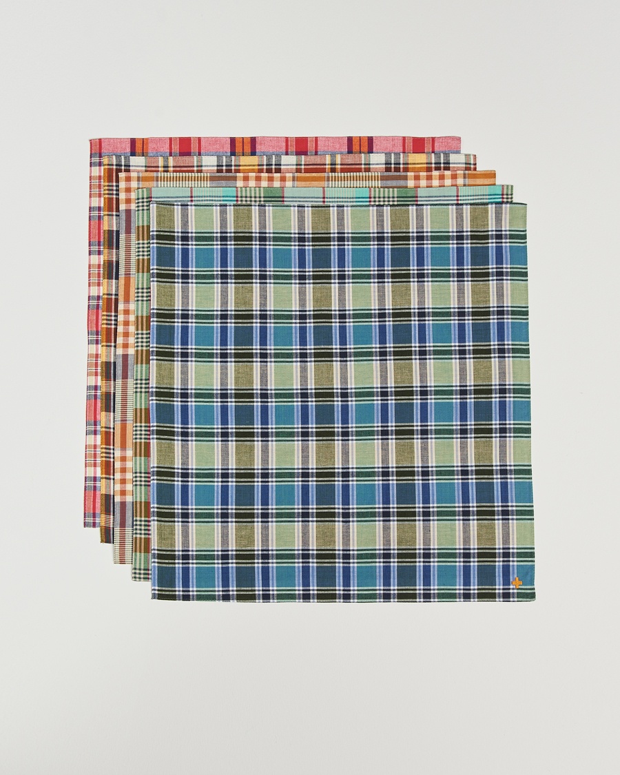 Herr | BEAMS PLUS | BEAMS PLUS | Handkerchief 5-Pack Multicolor Madras
