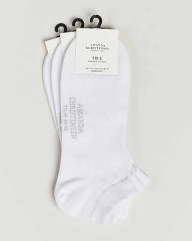 Herr |  | Amanda Christensen | 3-Pack True Cotton Sneaker Socks White