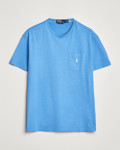 Herr | World of Ralph Lauren | Polo Ralph Lauren | Cotton/Linen Crew Neck T-Shirt Summer Blue