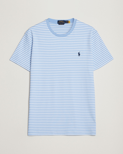 Herr | Kortärmade t-shirts | Polo Ralph Lauren | Luxury Pima Cotton Striped T-shirt Blue/White