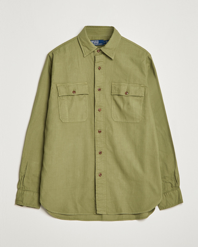 Herr | Skjortjackor | Polo Ralph Lauren | Cotton Overshirt Sage Olive