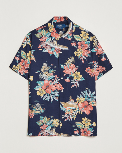 Herr | Kortärmade skjortor | Polo Ralph Lauren | Printed Flower Short Sleeve Shirt Navy Multi
