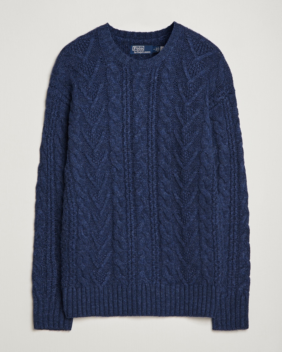 Herr | | Polo Ralph Lauren | Knitted Fishermen Sweater Mid Blue Heather