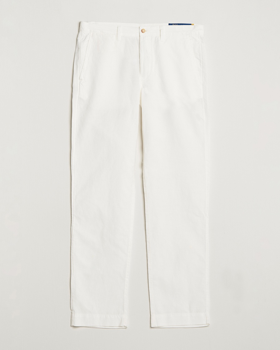 Herr | Business & Beyond | Polo Ralph Lauren | Bedford Cotton/Linen Straight Fit Pants White
