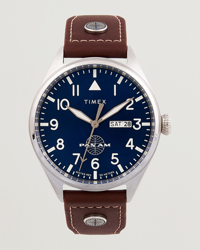 Herr | Nya produktbilder | Timex | Pan Am Waterbury Chronograph 42mm Blue Dial