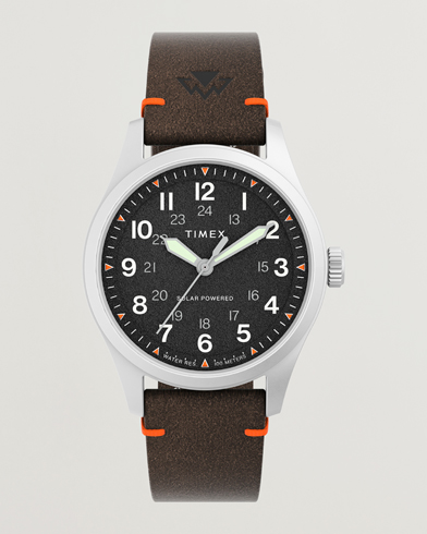 Herr | Läderarmband | Timex | Field Post Solar Watch 36mm Textured Black Dial