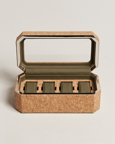 Herr | Klock- & smyckesetuin | WOLF | Cortica 4 Piece Watch Box Cork
