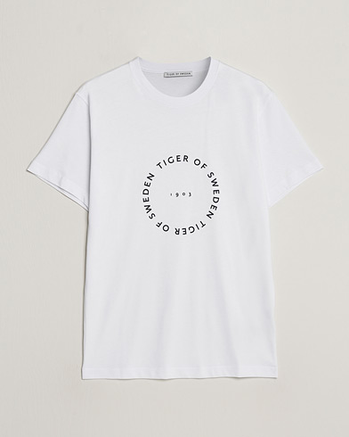 Herr |  | Tiger of Sweden | Dillan Crew Neck Logo T-Shirt Pure White