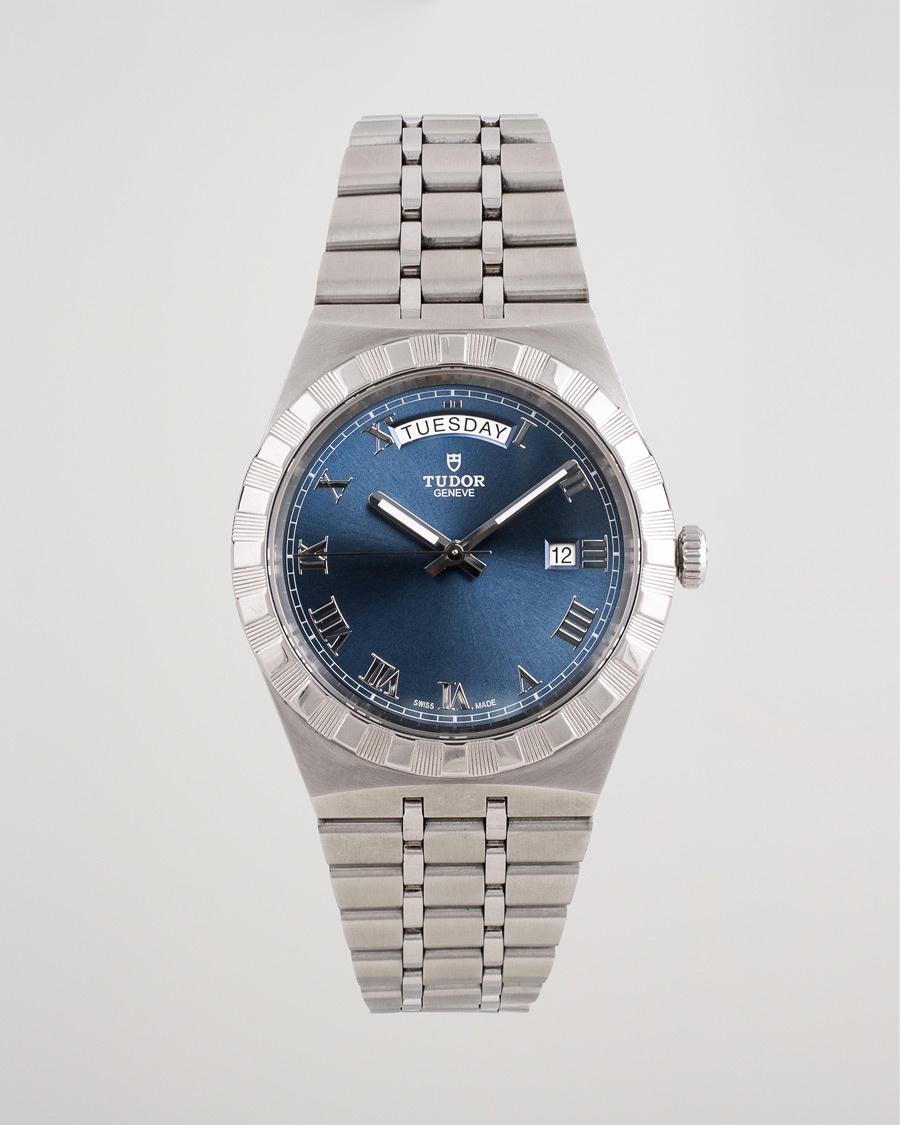 Tudor Pre-Owned Royal Date Day 28600-91060 Steel Blue – Blå