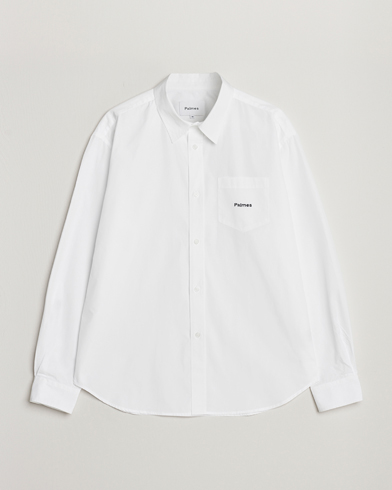Herr | Palmes | Palmes | Daryl Long Sleeve Poplin Shirt White