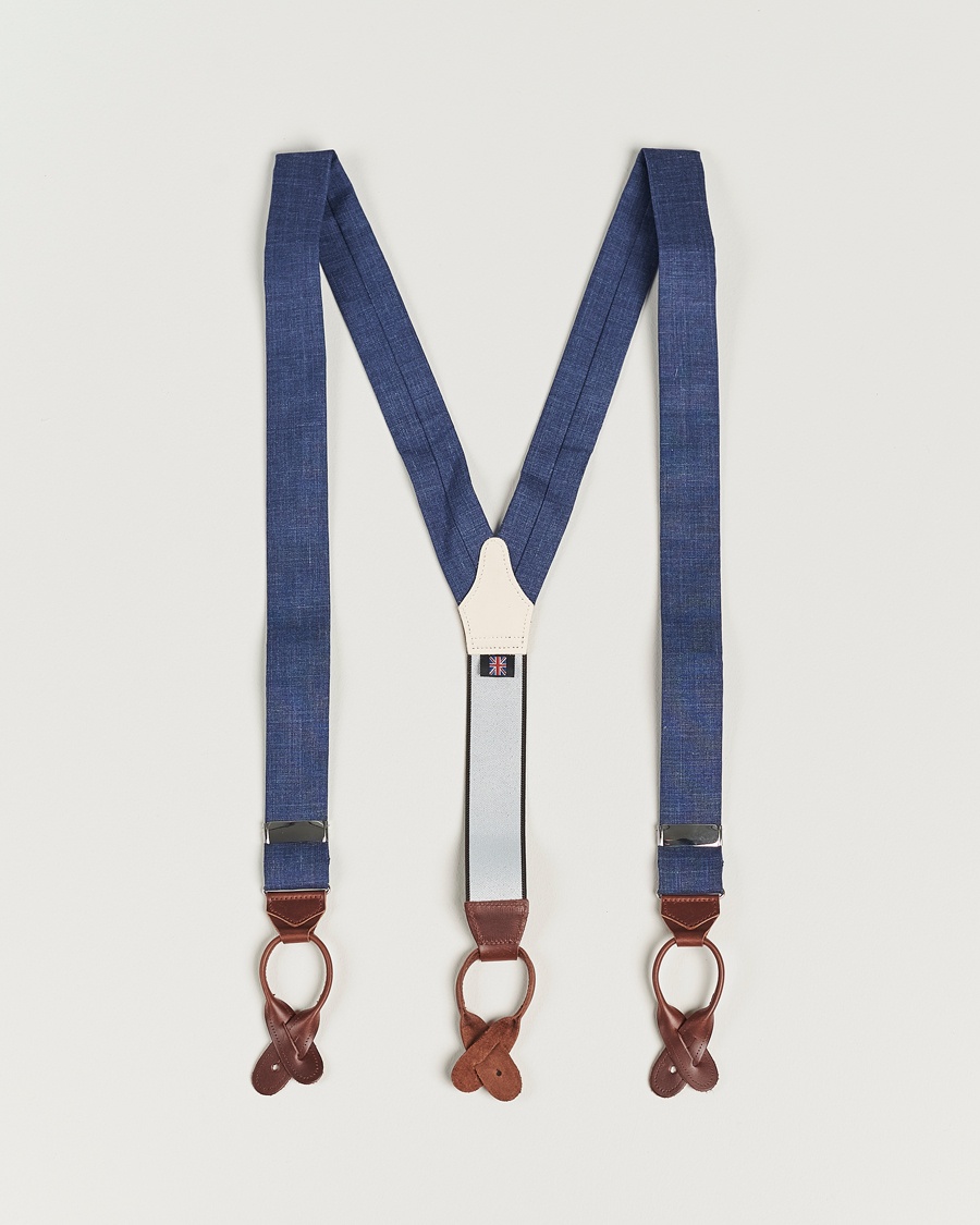 Herr | Albert Thurston | Albert Thurston | Linen Braces Blue
