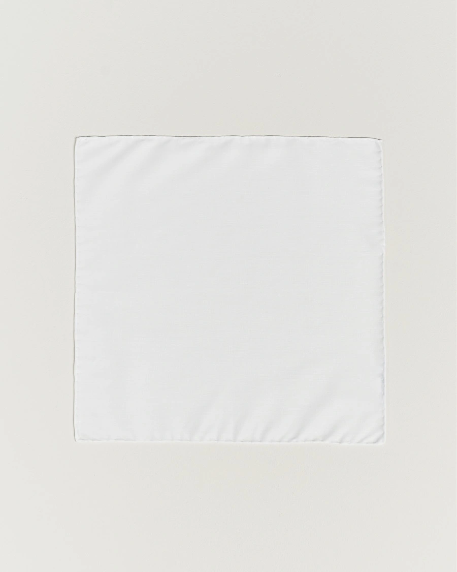 Herr | Näsdukar | Eton | Signature Twill Pocket Square White