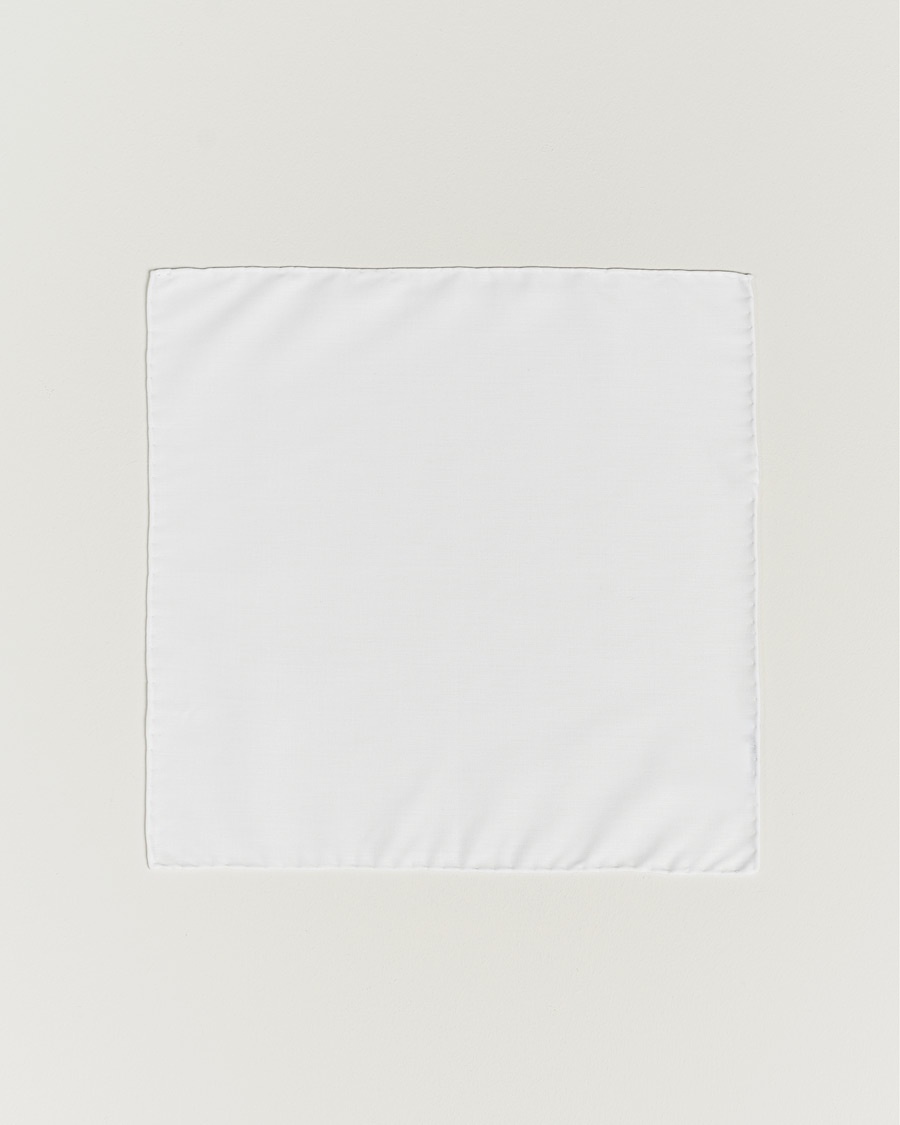 Eton Signature Twill Pocket Square White – Vit
