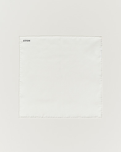 Herr | Näsdukar | Eton | Silk Pocket Square White