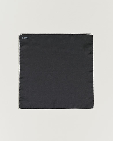 Herr |  | Eton | Silk Pocket Square Black