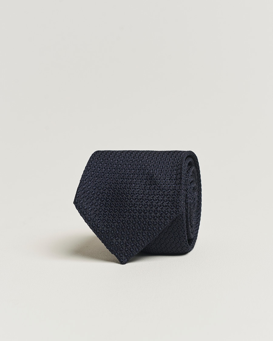 Eton Grenadine Tie Dark Blue – Blå
