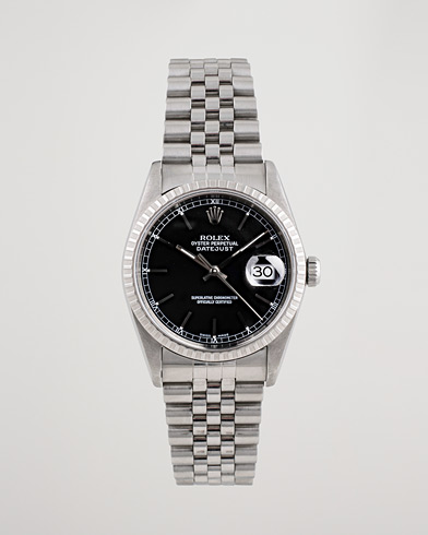 Begagnad |  | Rolex Pre-Owned | Datejust 16220 Oyster Perpetual Black Steel Black