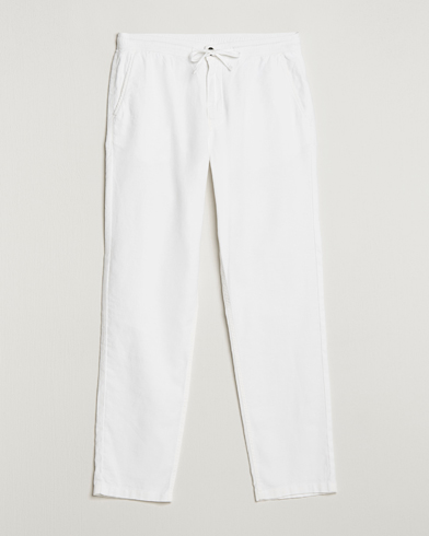 Herr | Linnebyxor | Morris | Fenix Linen Drawstring Trousers White
